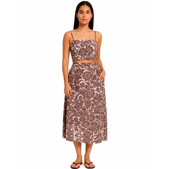 Rachel Zoe Other - NWT Brown and White Floral 2 Piece
